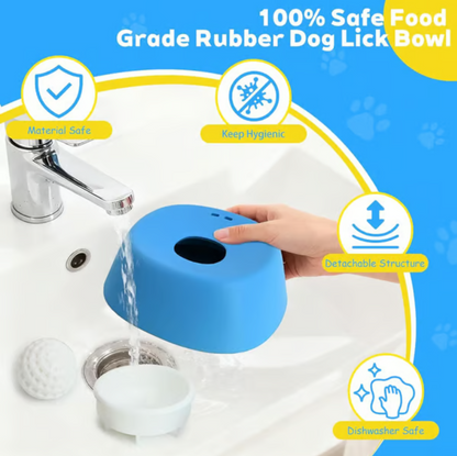 Liquid Treat Slow Feeder Dog Bowl With Rolling Ball