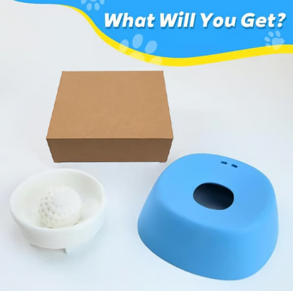 Liquid Treat Slow Feeder Dog Bowl With Rolling Ball