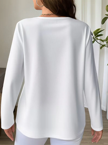 Women’s Crisscross V-Neck Long Sleeve Wrap Top