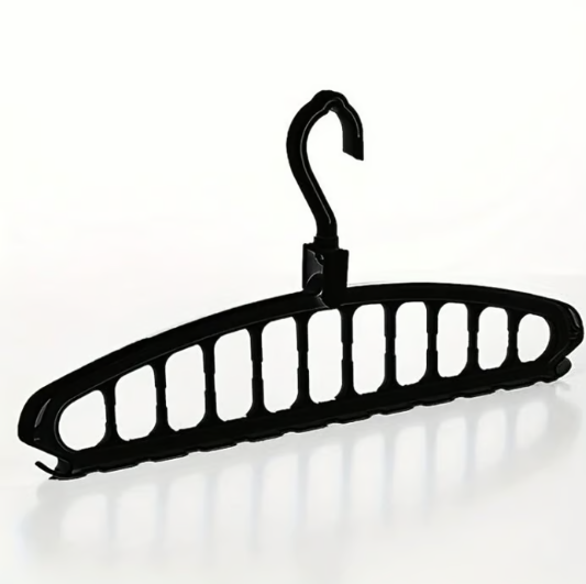 Foldable Space-Saving Clothes Hanger with 11 Holes