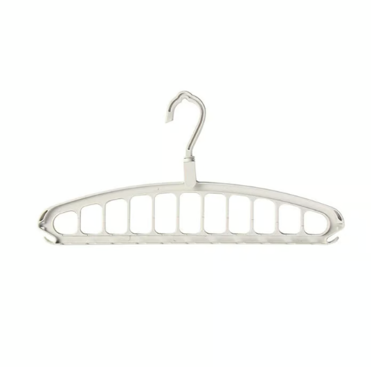 Foldable Space-Saving Clothes Hanger with 11 Holes