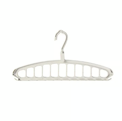 Foldable Space-Saving Clothes Hanger with 11 Holes
