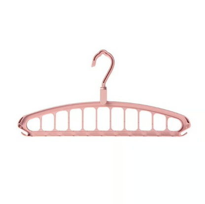 Foldable Space-Saving Clothes Hanger with 11 Holes