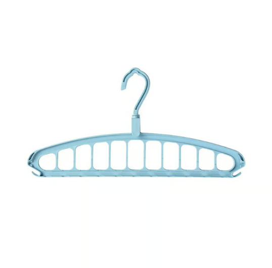 Foldable Space-Saving Clothes Hanger with 11 Holes