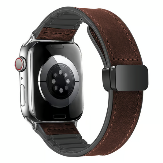 Adjustable Magnetic Leather-Look Watch Strap