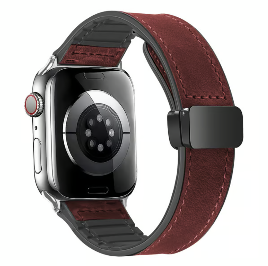 Adjustable Magnetic Leather-Look Watch Strap