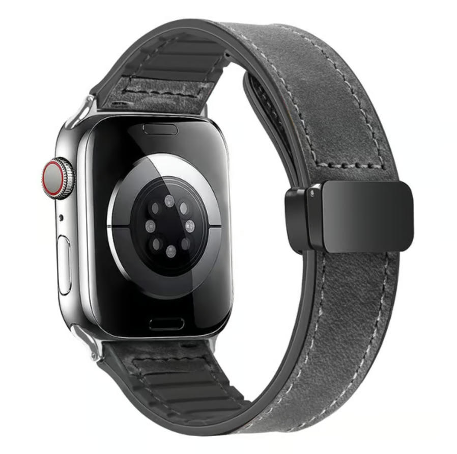 Adjustable Magnetic Leather-Look Watch Strap