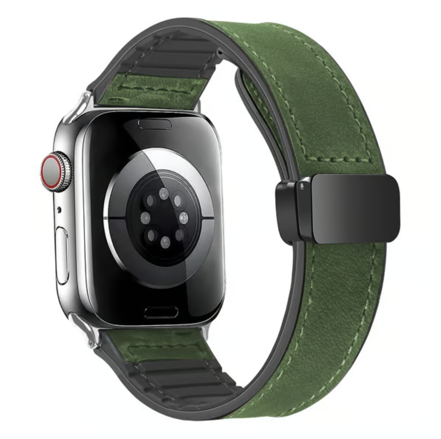 Adjustable Magnetic Leather-Look Watch Strap