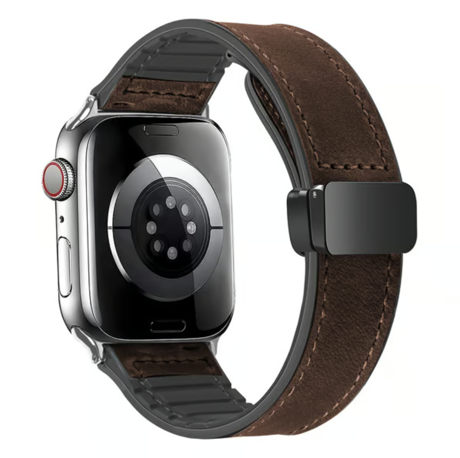 Adjustable Magnetic Leather-Look Watch Strap