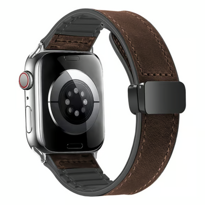 Adjustable Magnetic Leather-Look Watch Strap