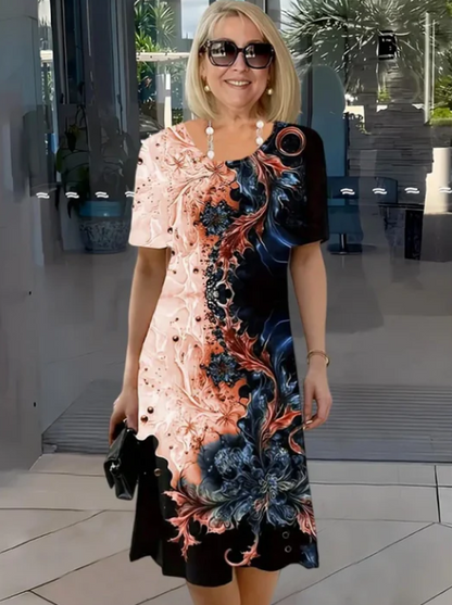Women’s 3D Floral Textured Lightweight Summer Dress