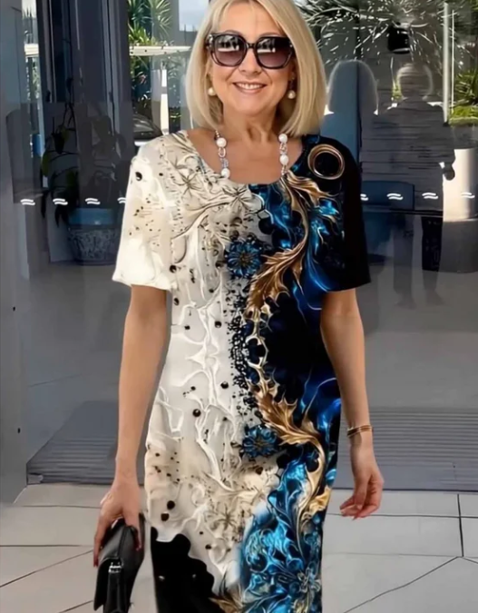 Women’s 3D Floral Textured Lightweight Summer Dress