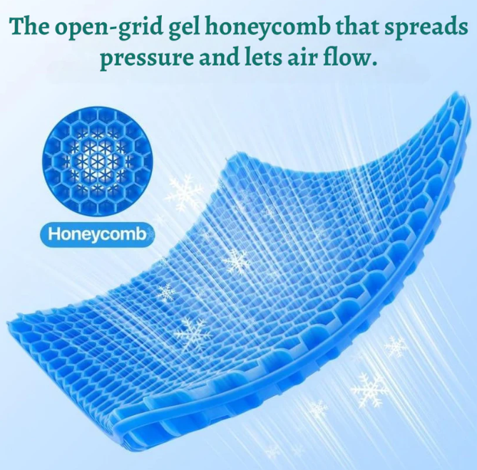Honeycomb Cooling Gel Seat Cushion