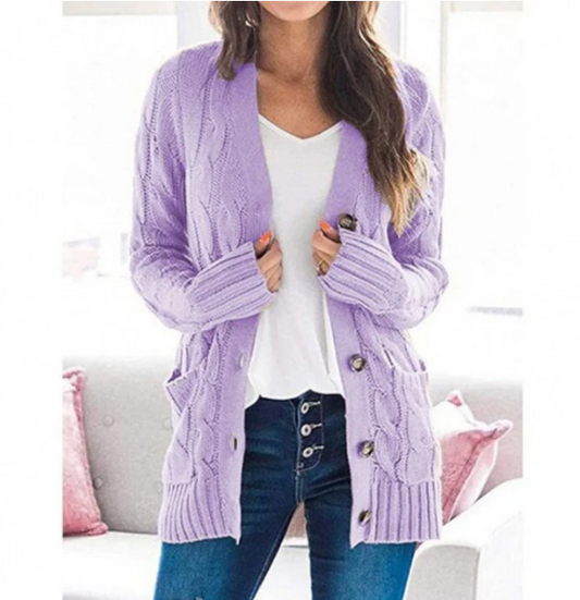 Women’s Lioren Mid-Length Autumn Knit Layer Cardigan