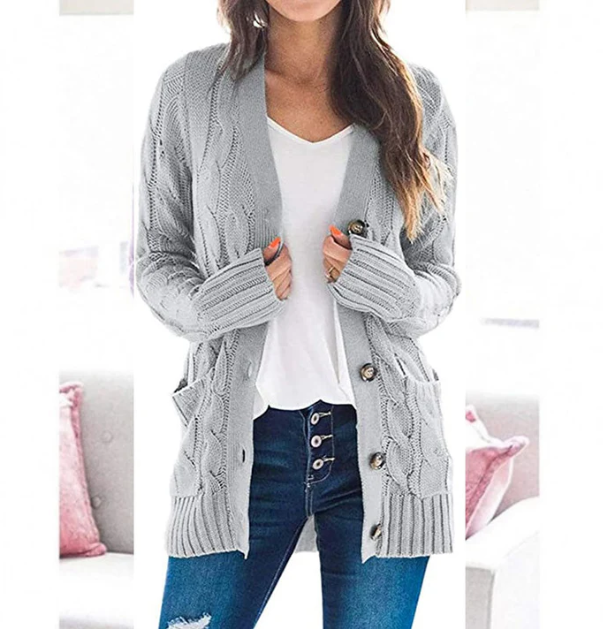 Women’s Lioren Mid-Length Autumn Knit Layer Cardigan