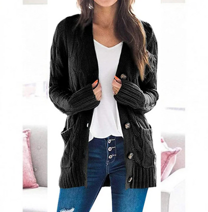 Women’s Lioren Mid-Length Autumn Knit Layer Cardigan