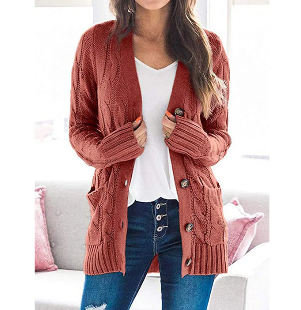 Women’s Lioren Mid-Length Autumn Knit Layer Cardigan