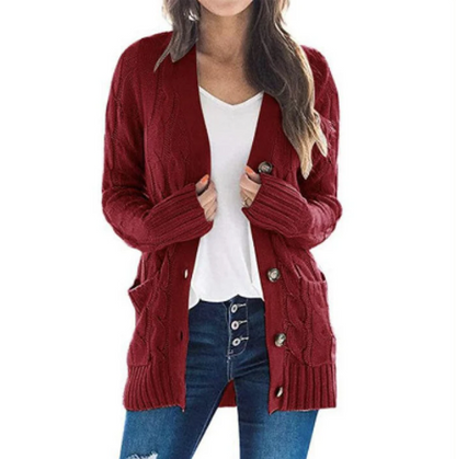 Women’s Lioren Mid-Length Autumn Knit Layer Cardigan
