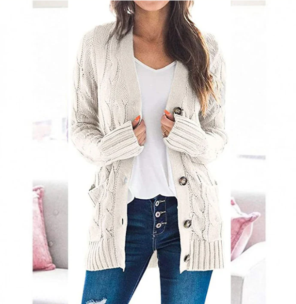 Women’s Lioren Mid-Length Autumn Knit Layer Cardigan