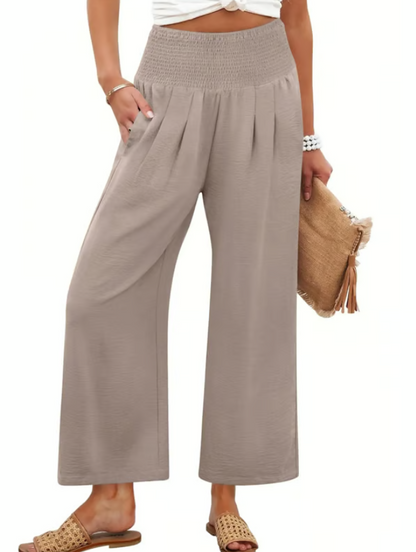Women’s Elowen Smocked Wide-Leg Palazzo Trousers