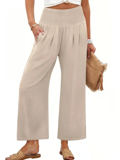 Women’s Elowen Smocked Wide-Leg Palazzo Trousers