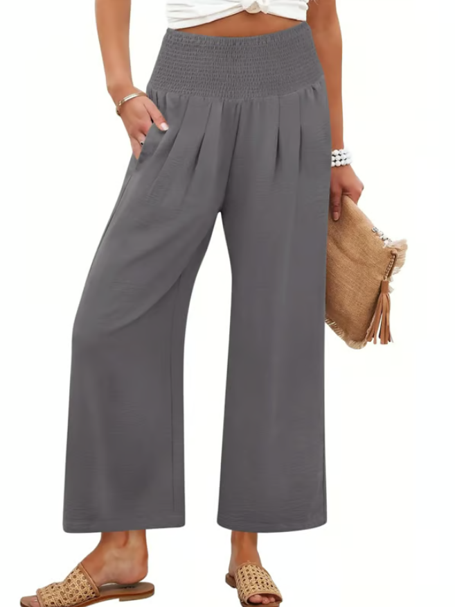 Women’s Elowen Smocked Wide-Leg Palazzo Trousers