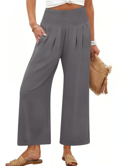 Women’s Elowen Smocked Wide-Leg Palazzo Trousers