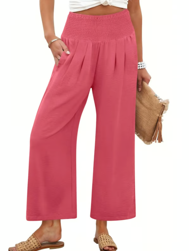 Women’s Elowen Smocked Wide-Leg Palazzo Trousers