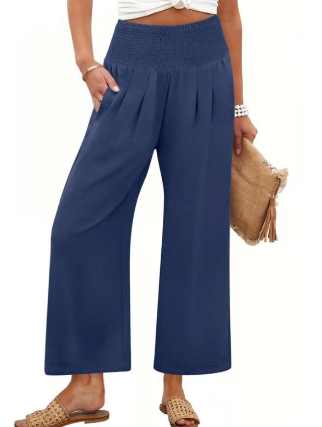 Women’s Elowen Smocked Wide-Leg Palazzo Trousers