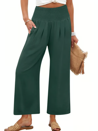 Women’s Elowen Smocked Wide-Leg Palazzo Trousers