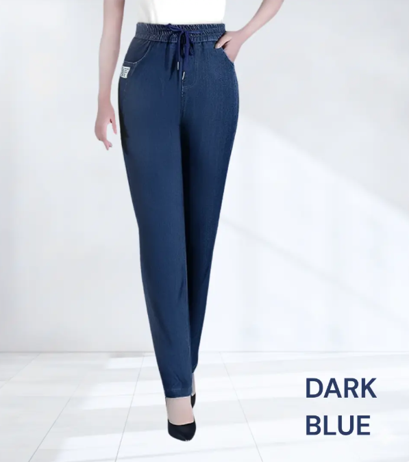 Women's High-Waist Stretch Mom Jeans