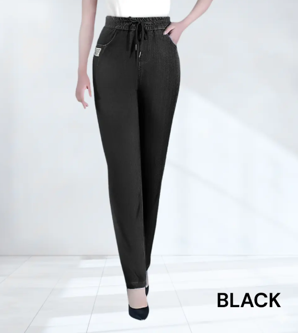 Women's High-Waist Stretch Mom Jeans