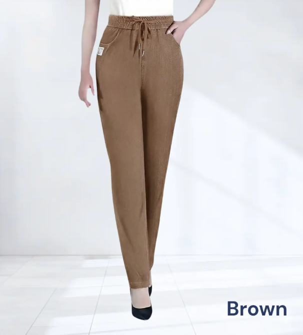 Women's High-Waist Stretch Mom Jeans