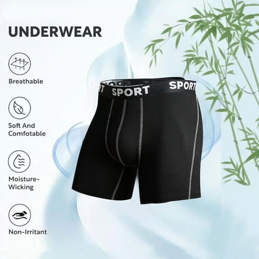 5-Pack Men's Letter Tape Boxer Briefs – Comfortable Breathable Underwear for Daily Wear