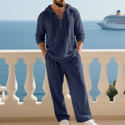 Men's Hooded Casual Loose Top & Trousers 2-Piece Set