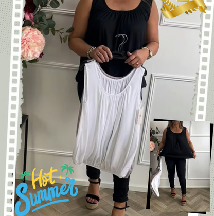 Women’s Tummy-Control Flowy Sleeveless Top with Hidden Support