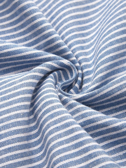 Women’s Striped A-Line Midi Button Dress