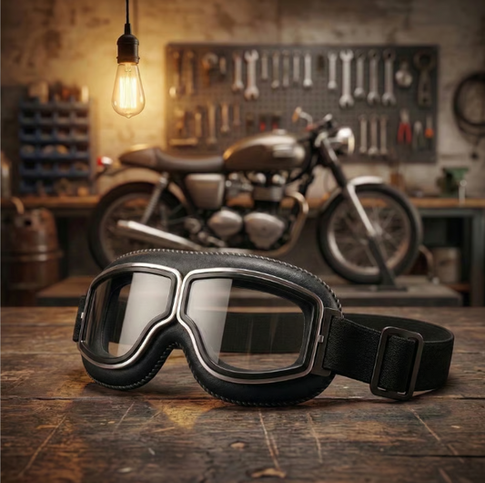 Vintage Motorcycle OTG Riding Goggles