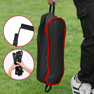 Portable Folding Camping Chair with Lumbar Support & Stable Frame