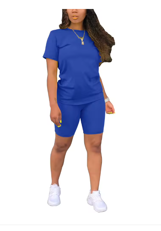 Women’s Casual T-Shirt and Shorts Two-Piece Set