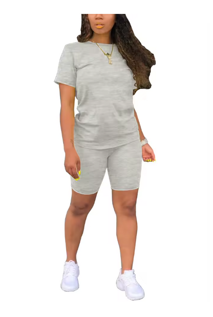 Women’s Casual T-Shirt and Shorts Two-Piece Set