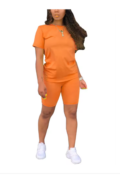 Women’s Casual T-Shirt and Shorts Two-Piece Set