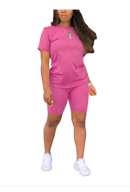 Women’s Casual T-Shirt and Shorts Two-Piece Set