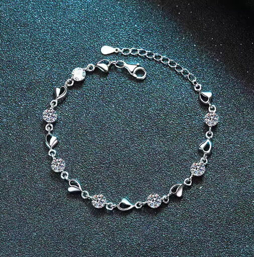 Women’s Moonlight Opal Crystal Charm Bracelet