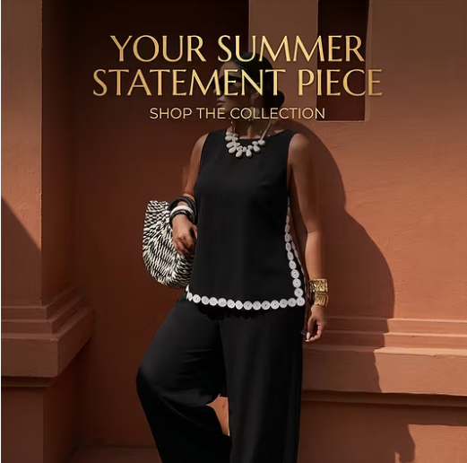 Women's Sleeveless Top and Wide-Leg Trouser Set