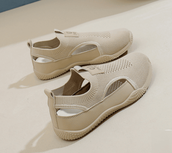 Women's Cut-Out Knitted Slip-On Trainers