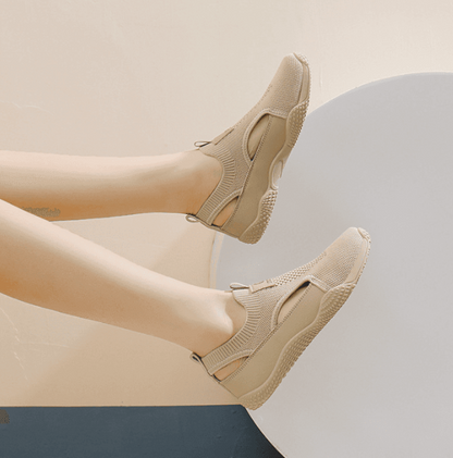 Women's Cut-Out Knitted Slip-On Trainers