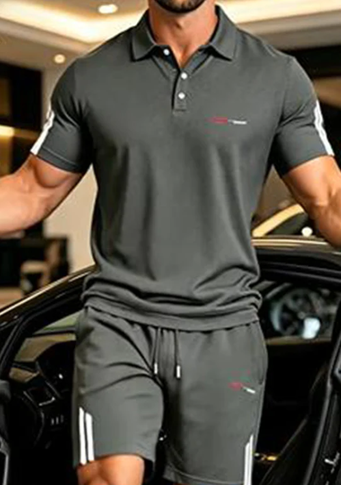 Men’s Polo Shirt and Shorts Set