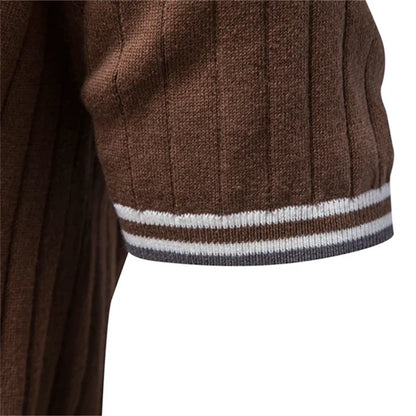 Men’s Ribbed Cotton Polo Shirt