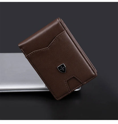 Men’s Minimalist RFID-Blocking Multi-Card Slim Wallet